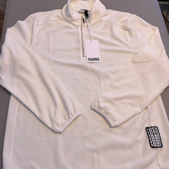 Rains women half zip crop fleece size M color fossil - Picture 1 of 6